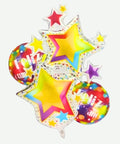 Bouquet de Globos Feliz Cumpleaños - Set Decorativo de 3 piezas Estrellas