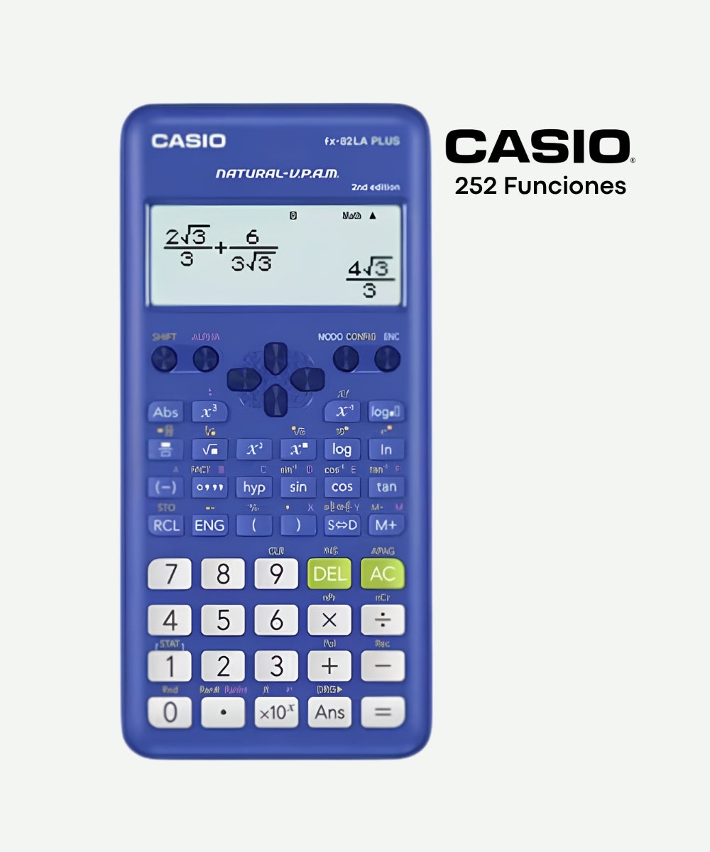 Calculadora Casio FX82LAPLUS-BU 252 Funciones