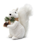 Ardilla Navideña Blanca con Piña 35 x 14 cm