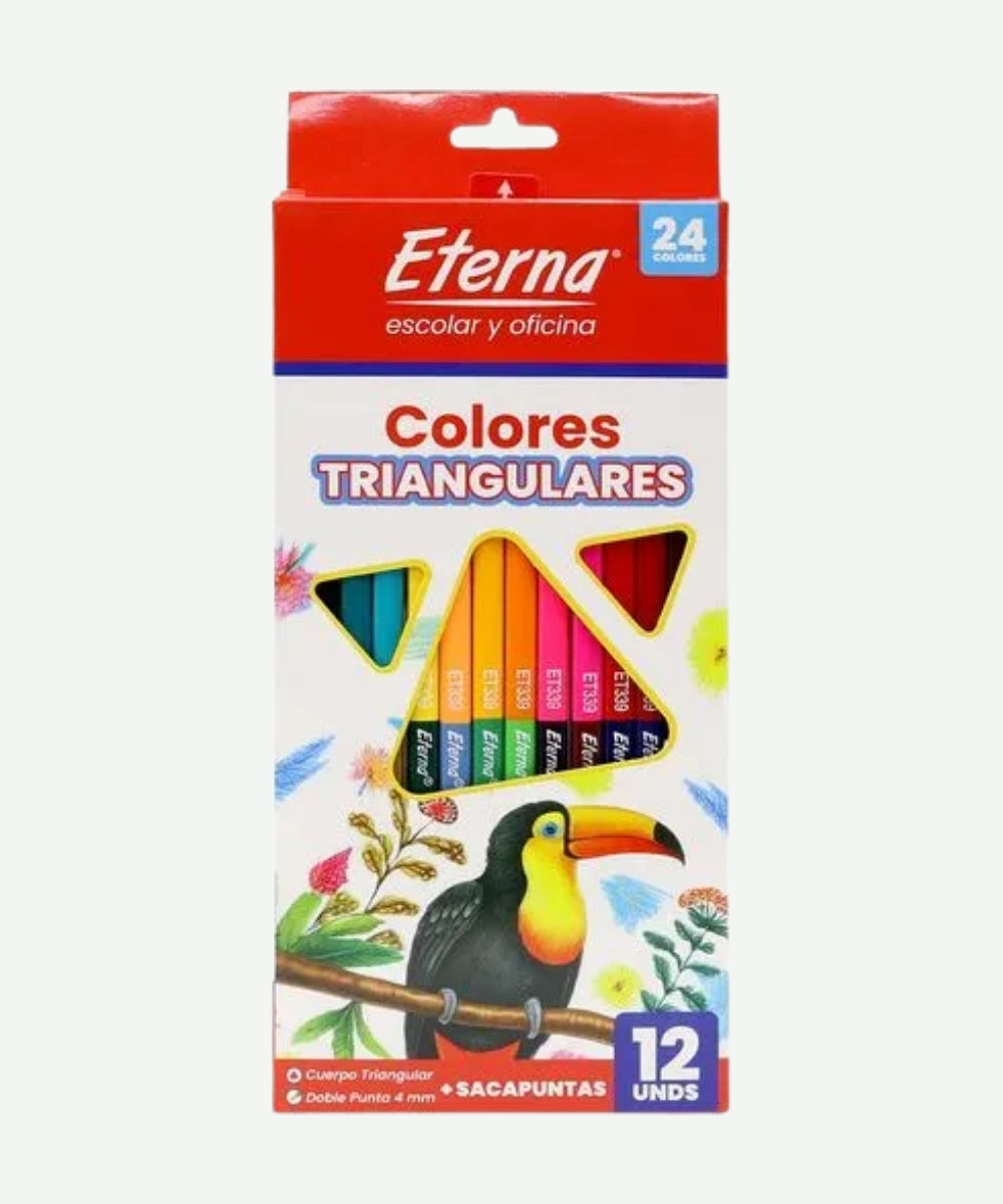 Colores Eterna Doble Punta Triangular x12