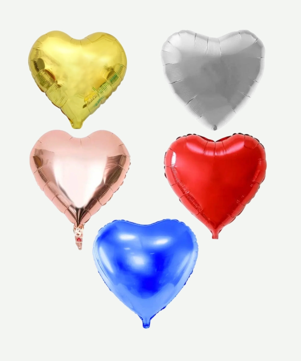 Globo Metalizado Corazon de 5" x2