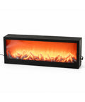 Chimenea Decorativa Negra con Efecto Fuego 60x10x22 cm