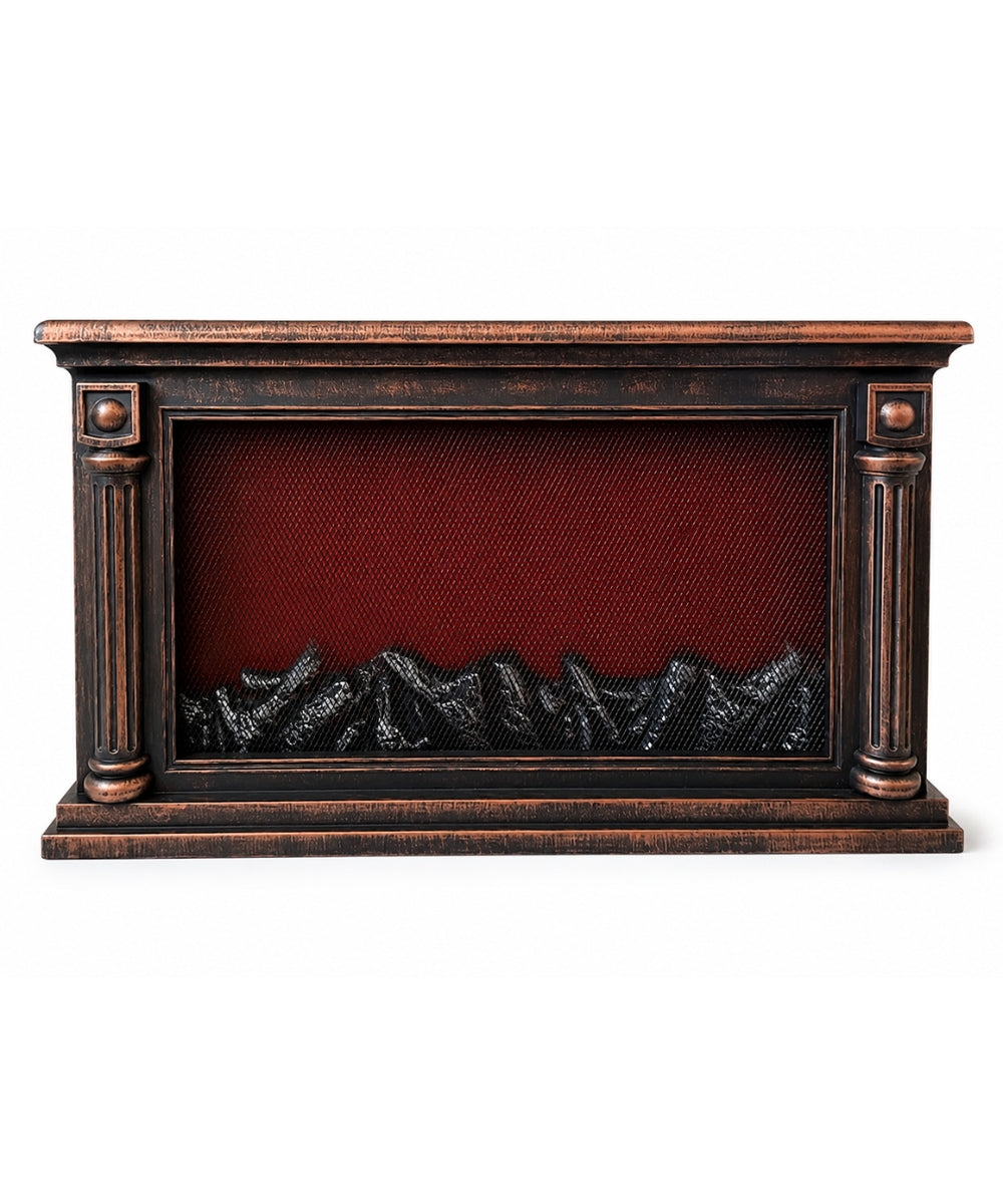 Chimenea Decorativa USB Negro y Cobre con Efecto de Fuego
