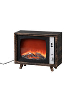 Chimenea Navideña USB Negro y Bronce 30x25 cm
