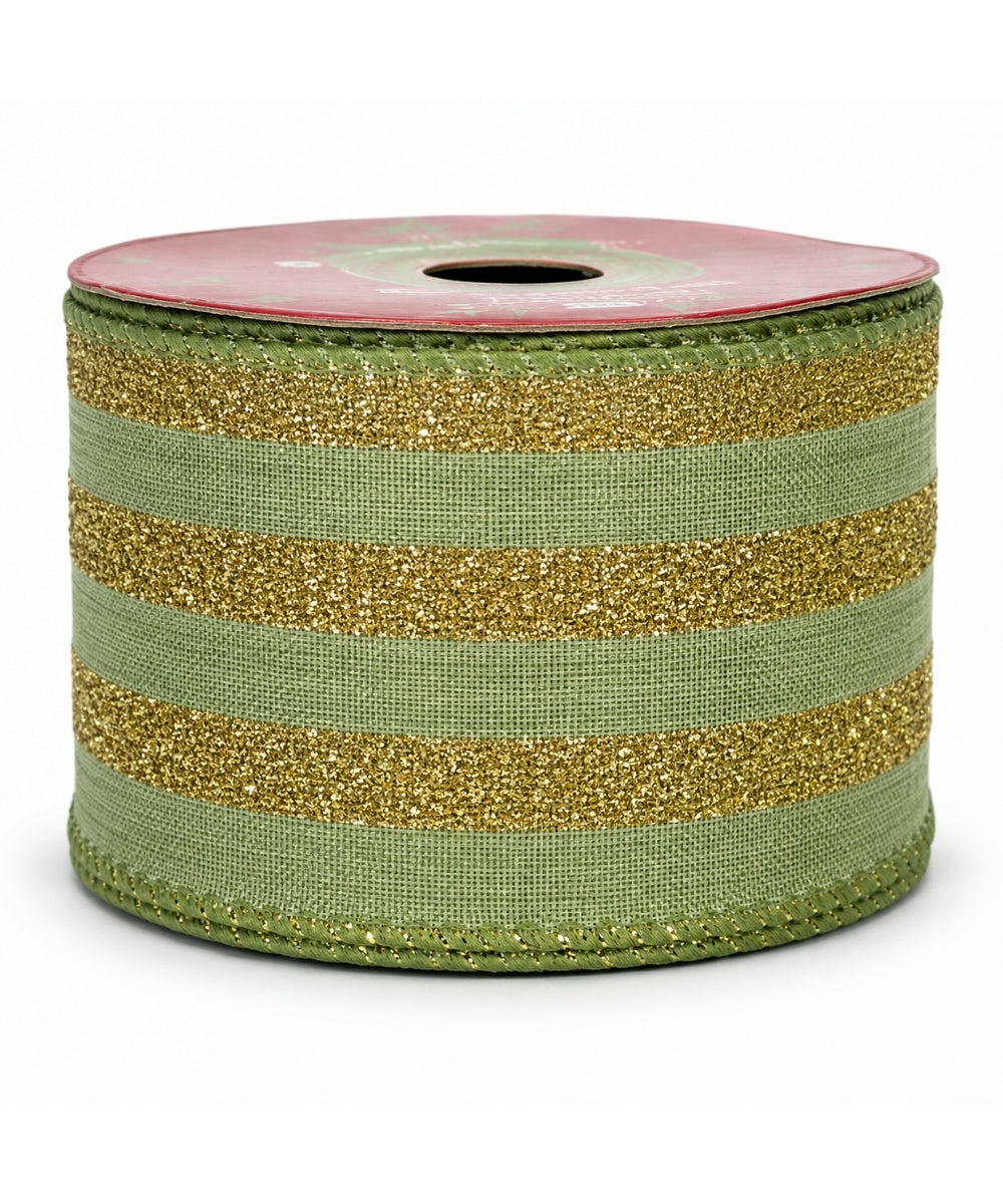 Cinta Dorado Esc con Lineas Verde Vert 9.1mts*6.3cm