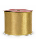 Cinta Gamuzada Champaña Borde Brillante Dor 10cm*10yd