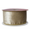 Cinta Gamuzada Dorada Borde Brillante Dor 6.3cm*10yd