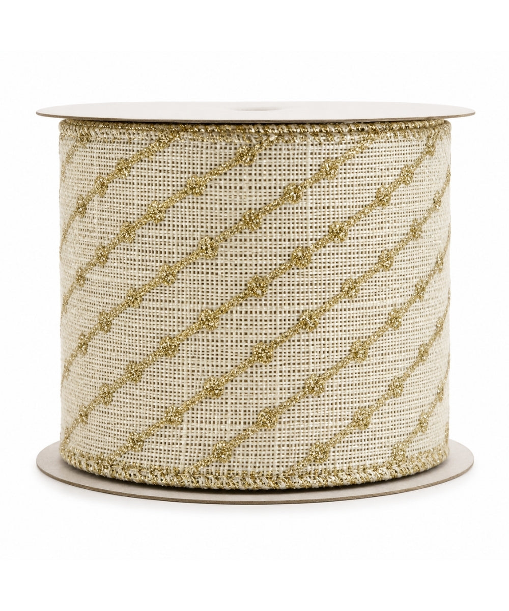 Cinta Yute Lineas Doradas 6.3cm*10yd