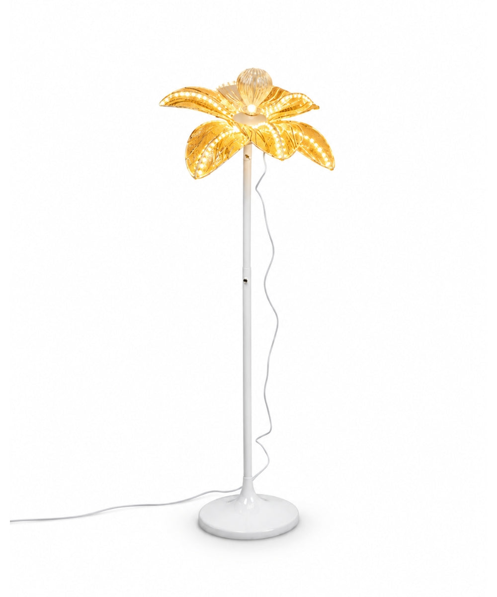 Lámpara de Pie Flor Dorada 50 cm Ajustable 140, 160 y 200 cm