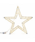Estrella Navideña Blanca con Luz Cálida 45x45 cm
