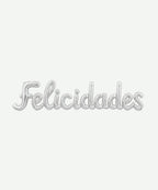 Globo Metalizado Felicidades Cursivo 30" x2
