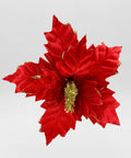 Flor Gamuza Escarchada 25cm  Rojo
