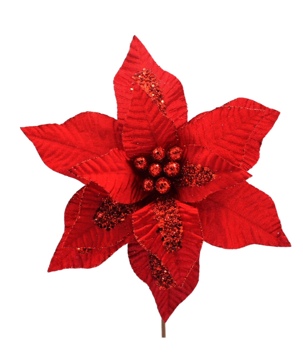 Flor Gamuza Roja 30cm