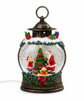 Farol Colgante Navideño USB Bronce, Verde y Rojo 17x8x25 cm