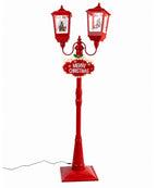 Farol Navideño Doble Rojo 190 cm con Luz