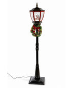 Farol Navideño Negro con Corona Roja y Verde 190 cm