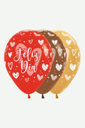 Globos Feliz Dia Corazones