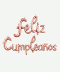 Globo Metalizado Feliz Cumpleaños Cursivo Rosado