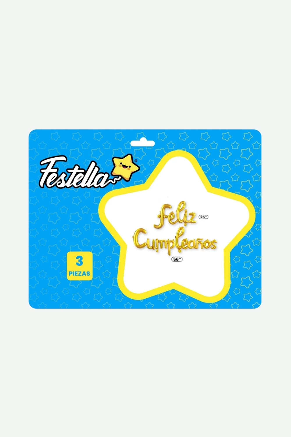 Globo Metalizado Feliz Cumpleaños Cursivo Dorado