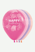 Globos Feliz Cumpleaños Fiesta Acuarela