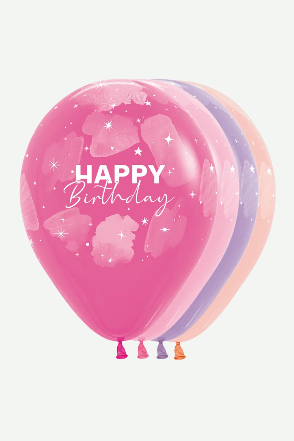 Globos Feliz Cumpleaños Fiesta Acuarela