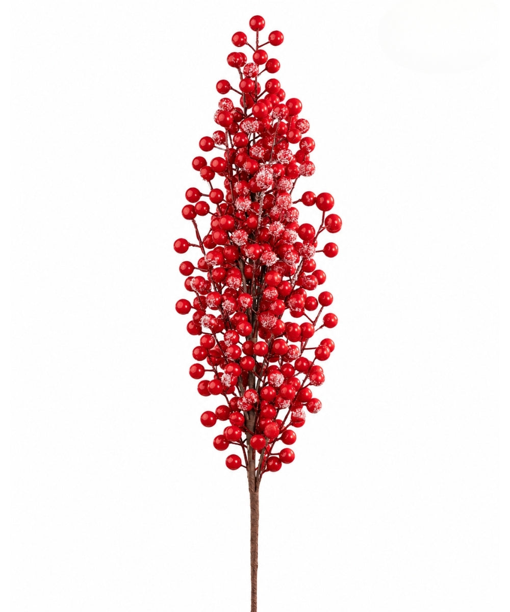 Follaje Navideño Rojo 85 cm con Berries Decorativas