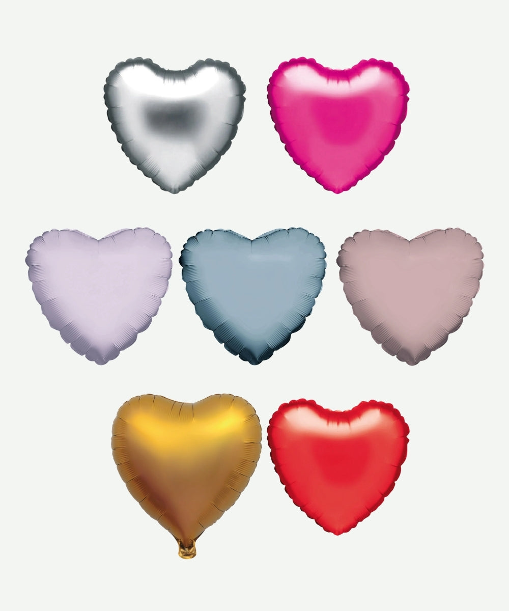 Globo Metalizado De Corazones de 18"