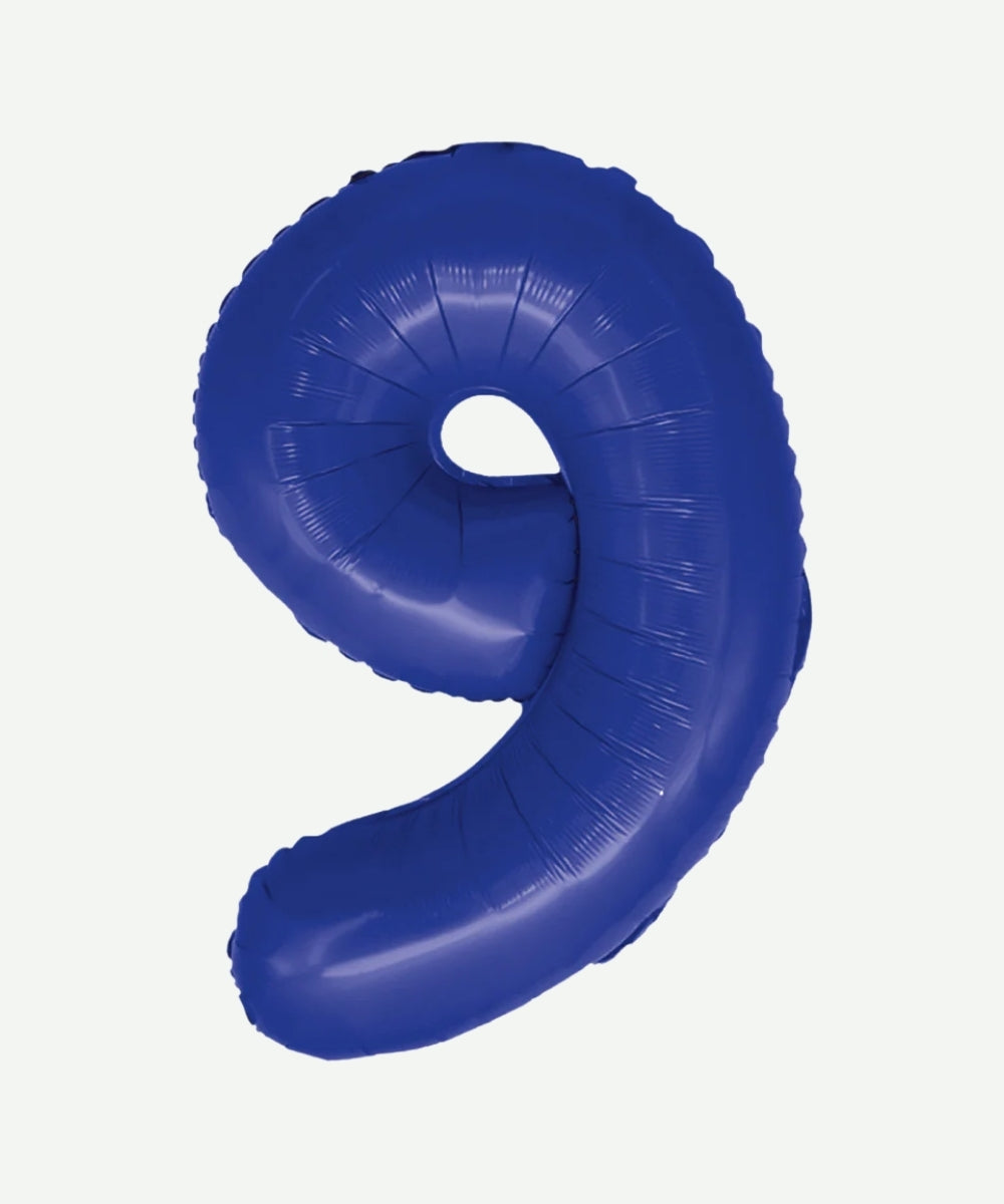 Globo Metalizado Numero Azul Mate
