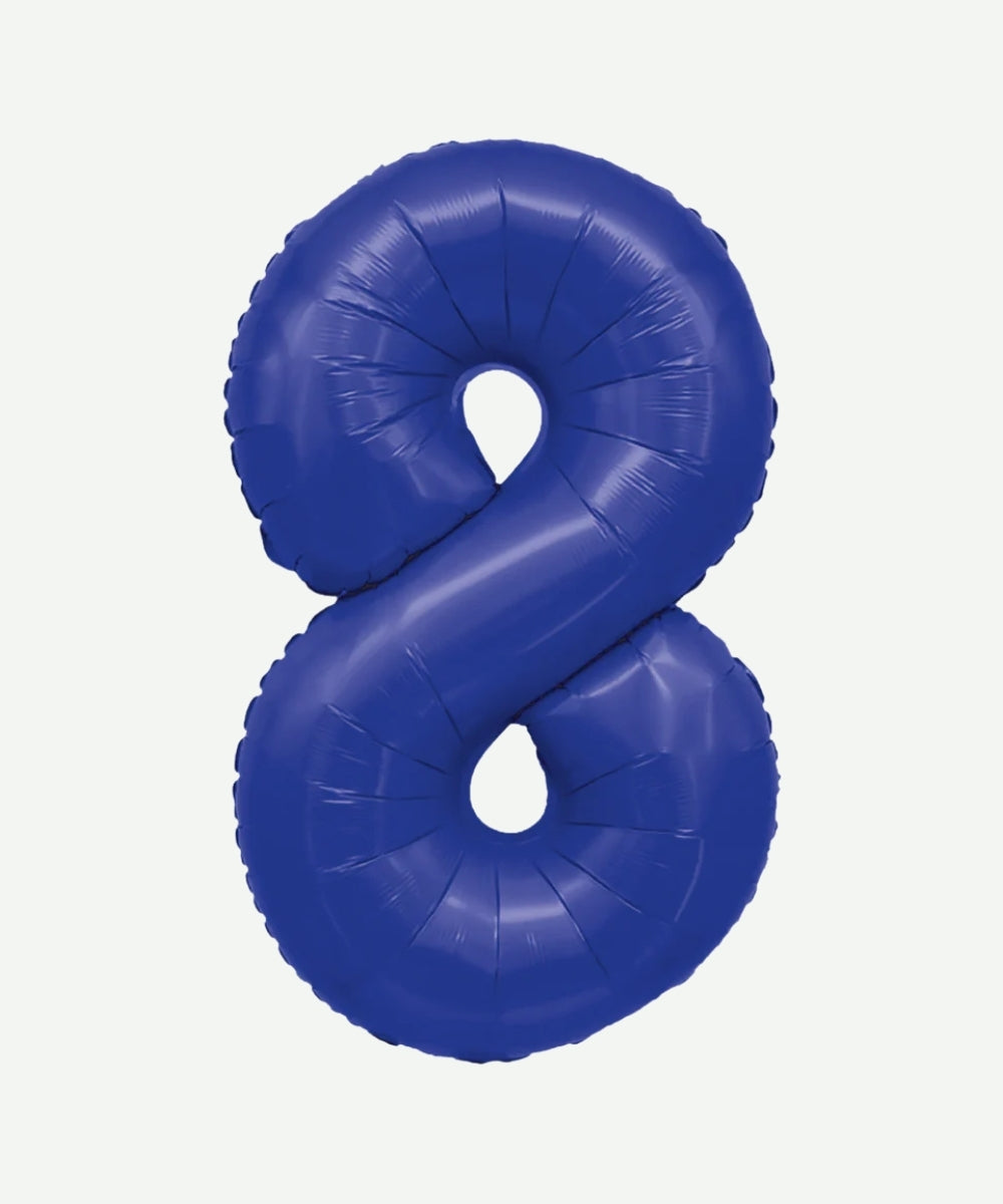 Globo Metalizado Numero Azul Mate
