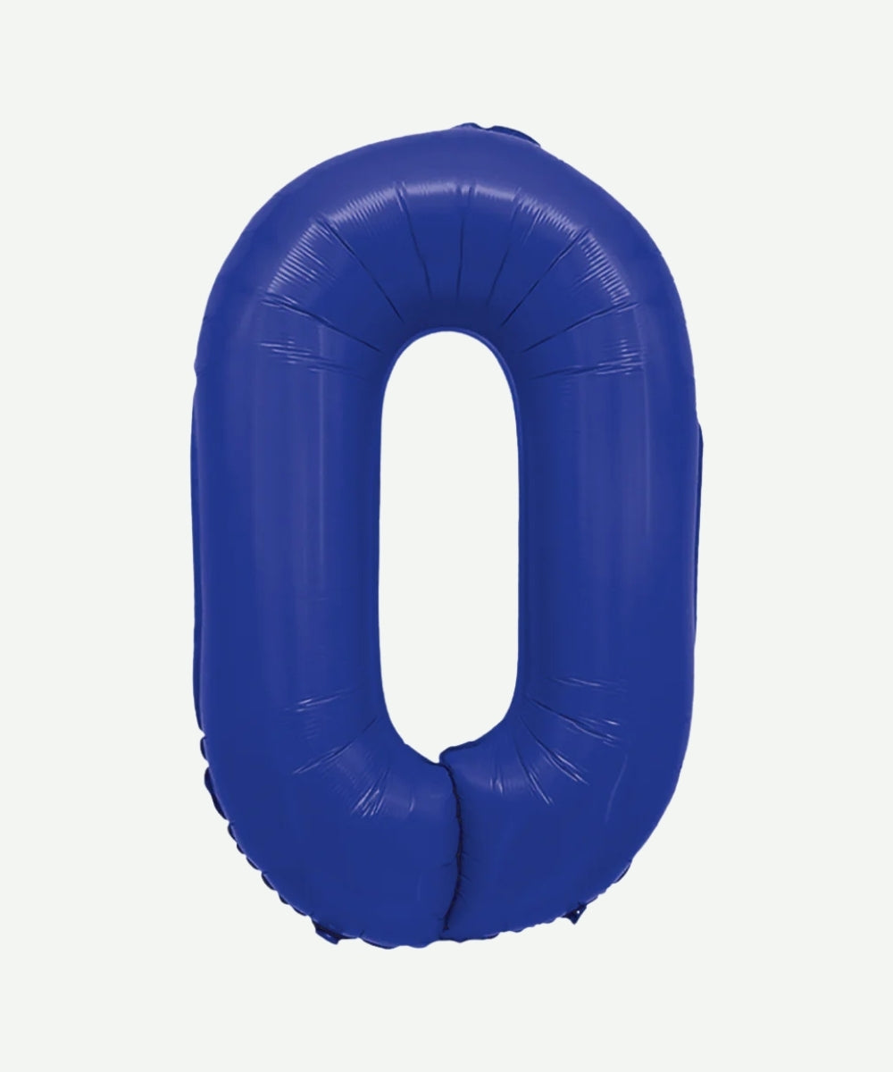 Globo Metalizado Numero Azul Mate
