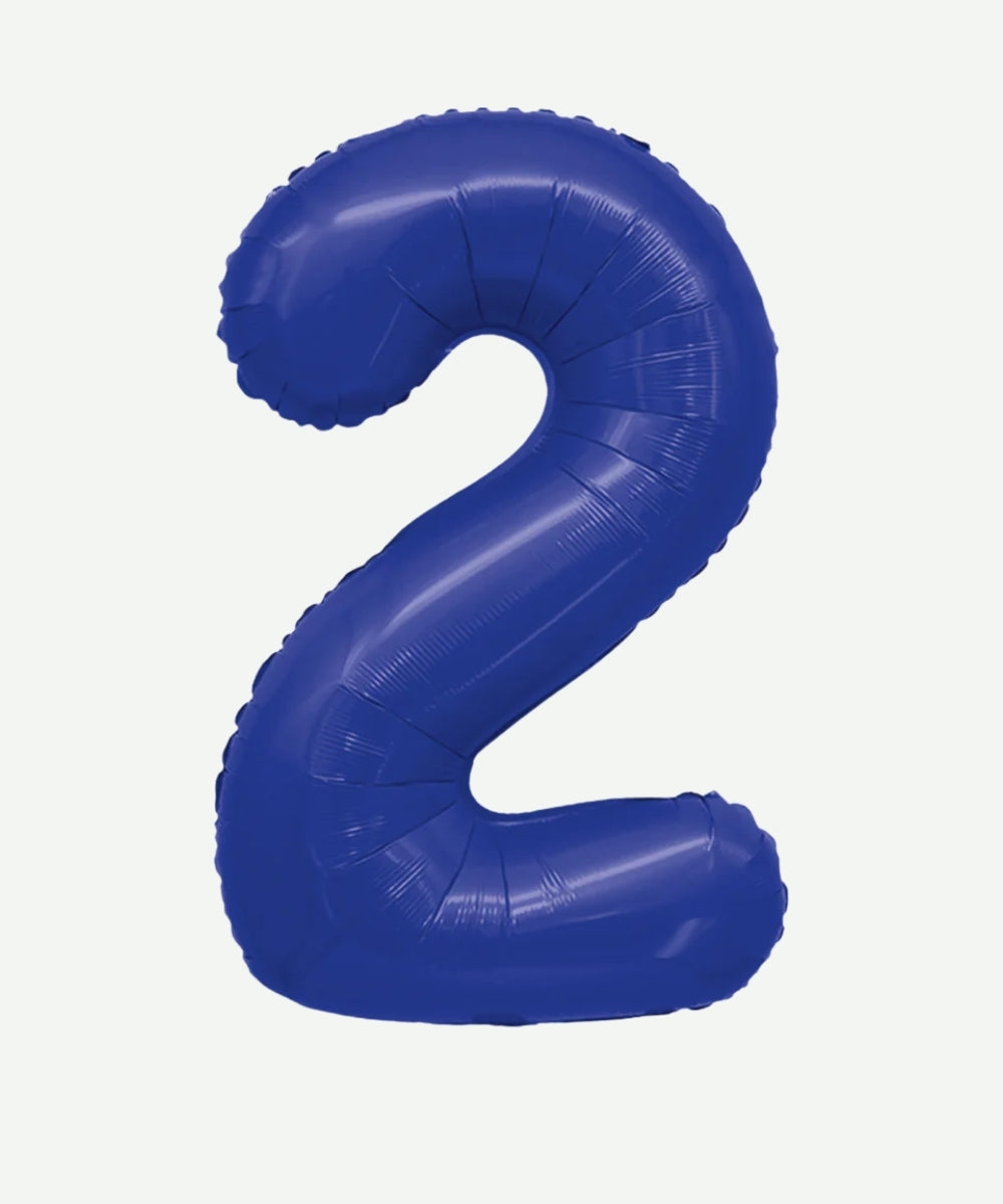 Globo Metalizado Numero Azul Mate