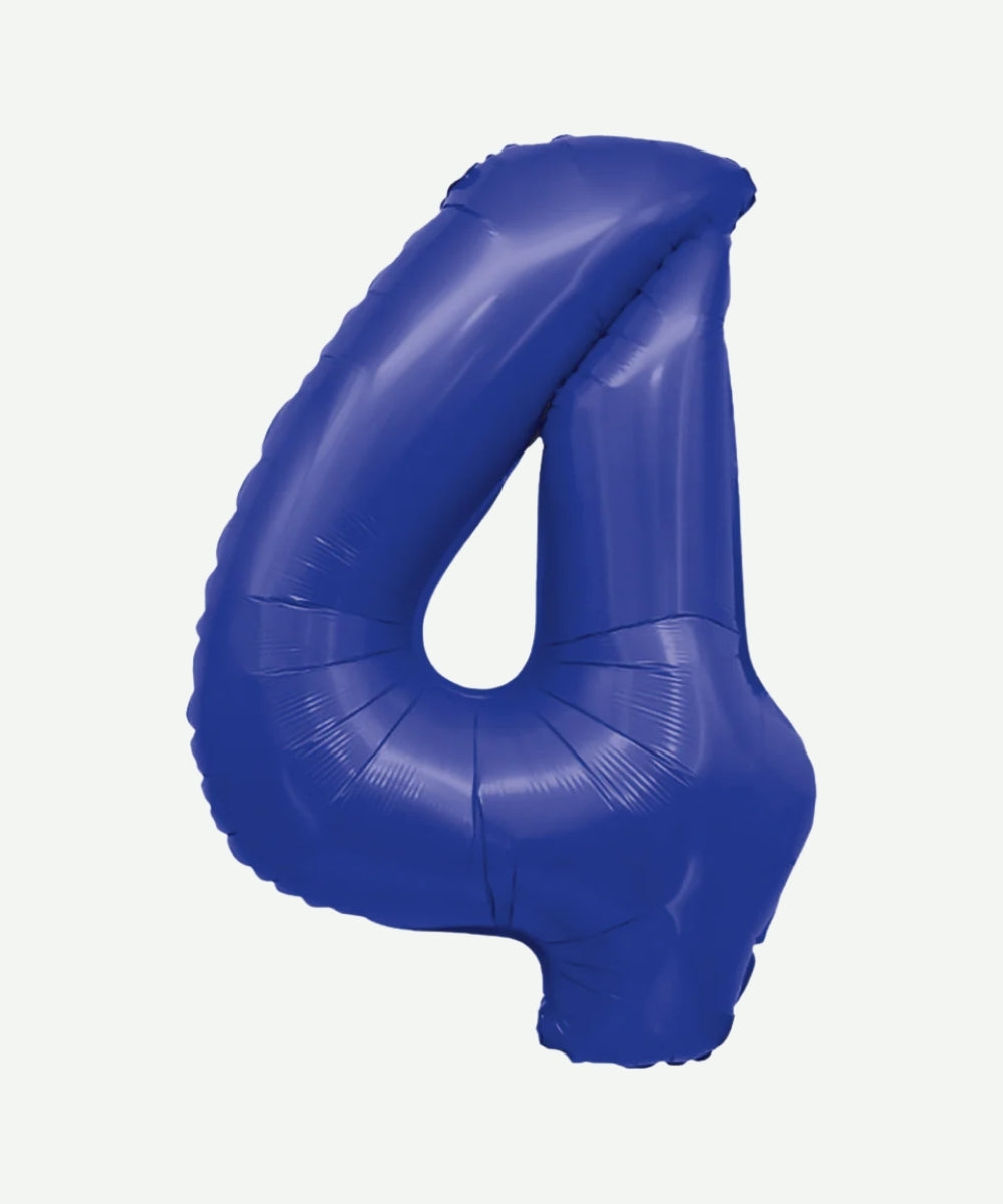 Globo Metalizado Numero Azul Mate