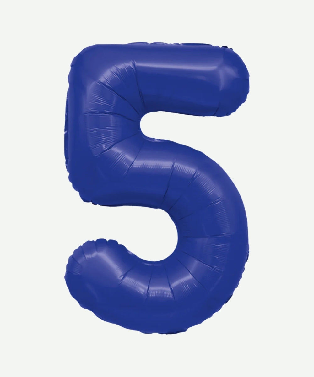 Globo Metalizado Numero Azul Mate