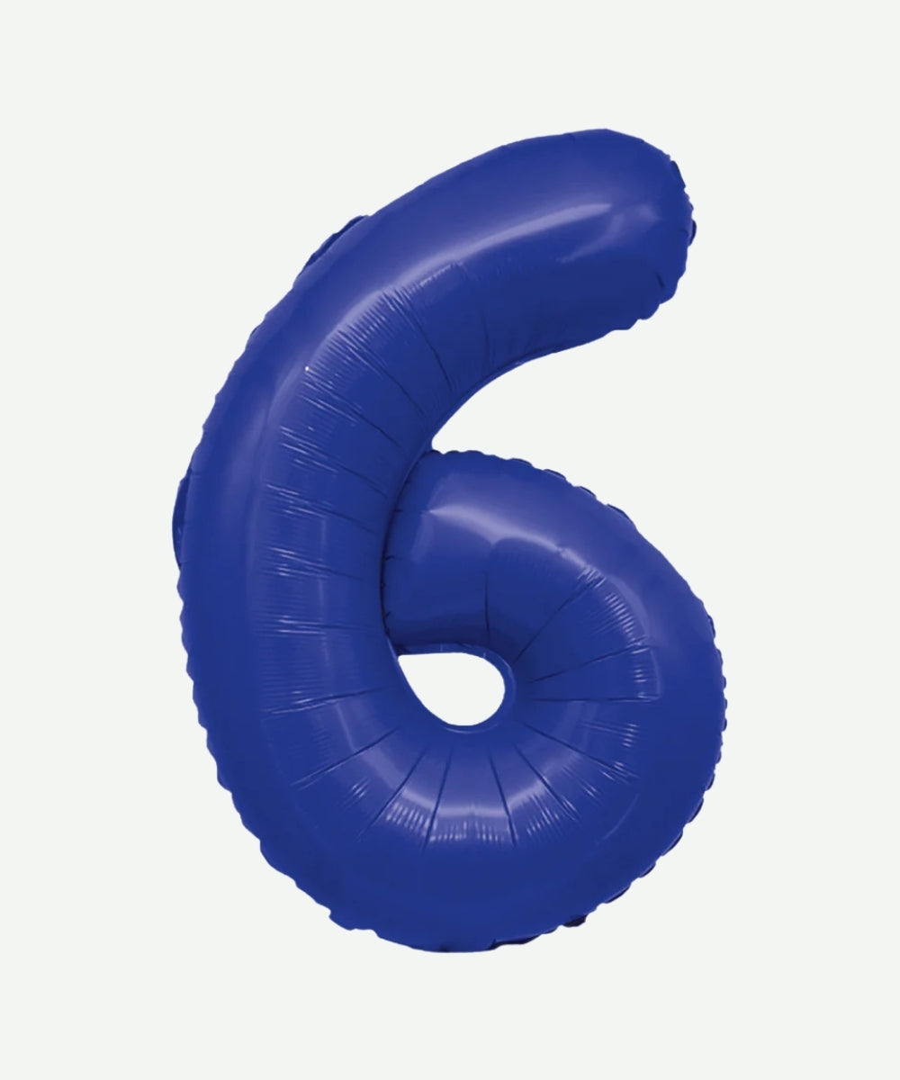 Globo Metalizado Numero Azul Mate