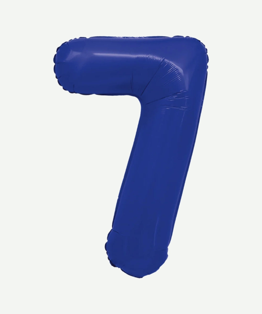 Globo Metalizado Numero Azul Mate