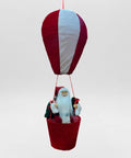 Globo Papá Noel Plegable Rojo y Blanco 80 cm Decoración Navideña Inflable