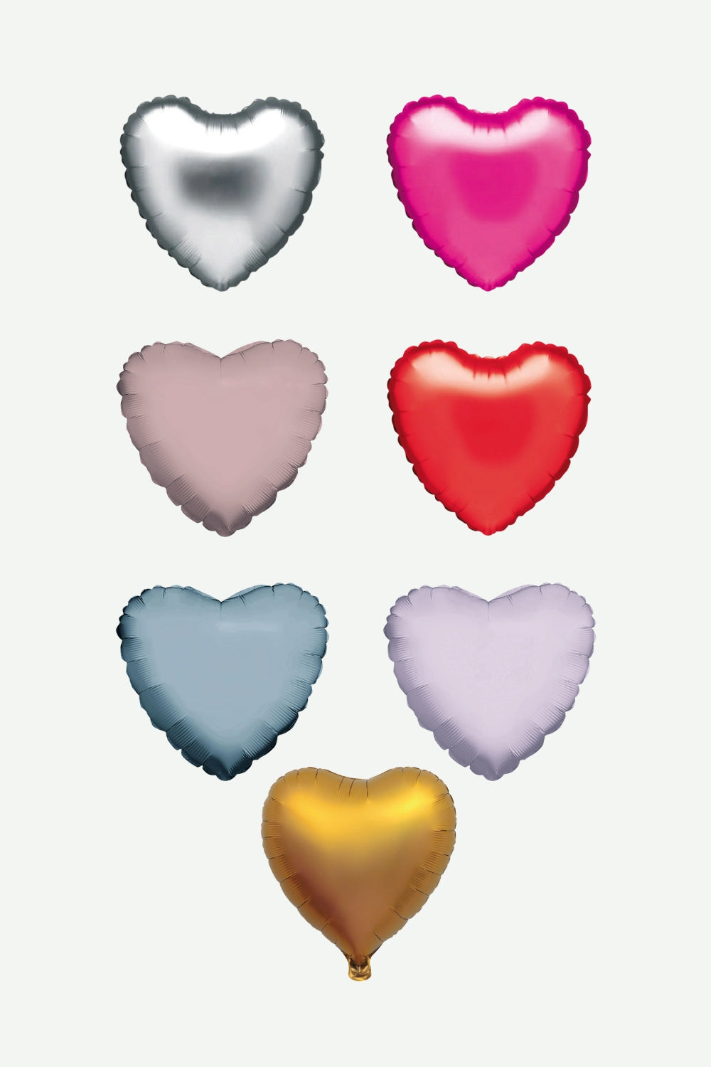 Globo Metalizado De Corazones de 18"