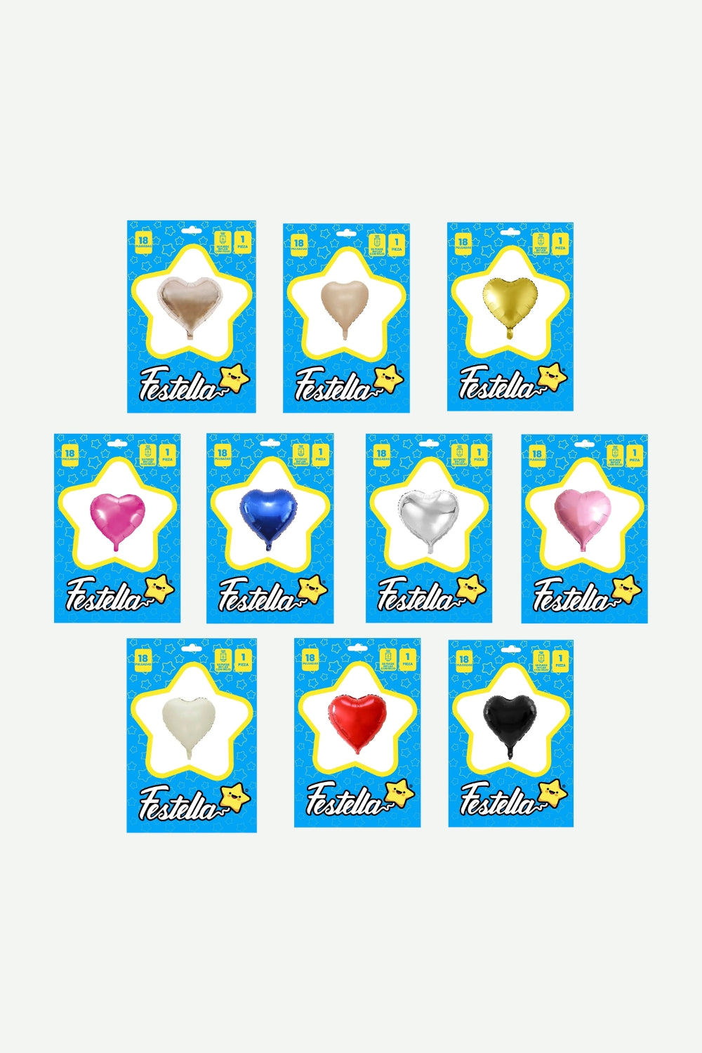 Globo Metalizado De Corazon de 18"