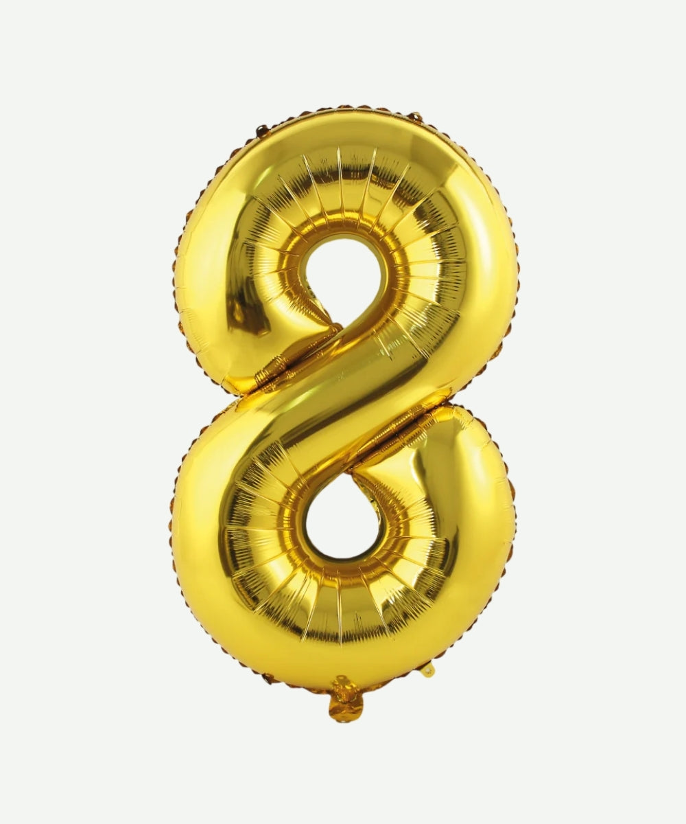 Globo Metalizado Numero Dorado