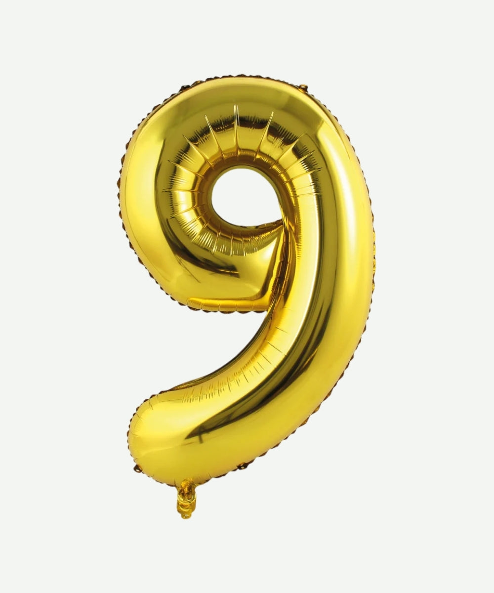 Globo Metalizado Numero Dorado