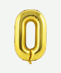 Globo Metalizado Numero Dorado