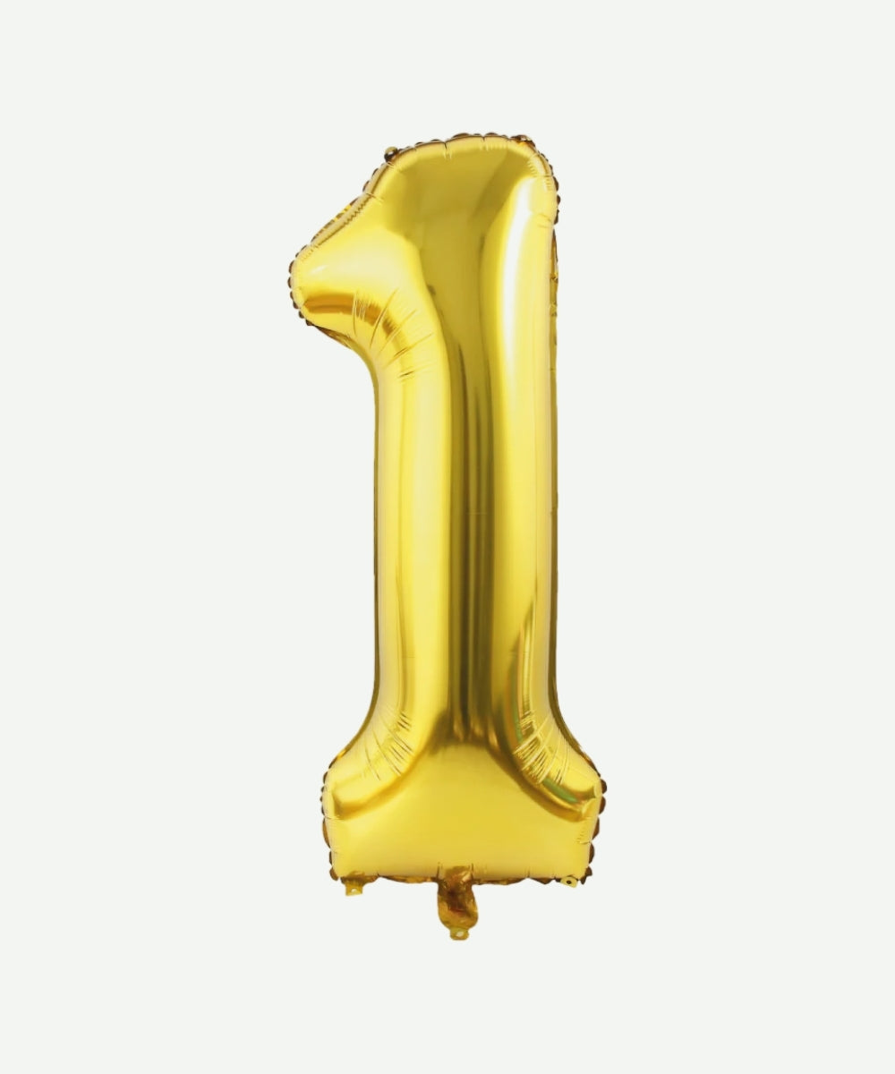 Globo Metalizado Numero Dorado