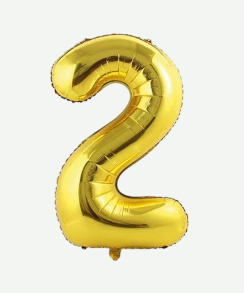 Globo Metalizado Numero Dorado
