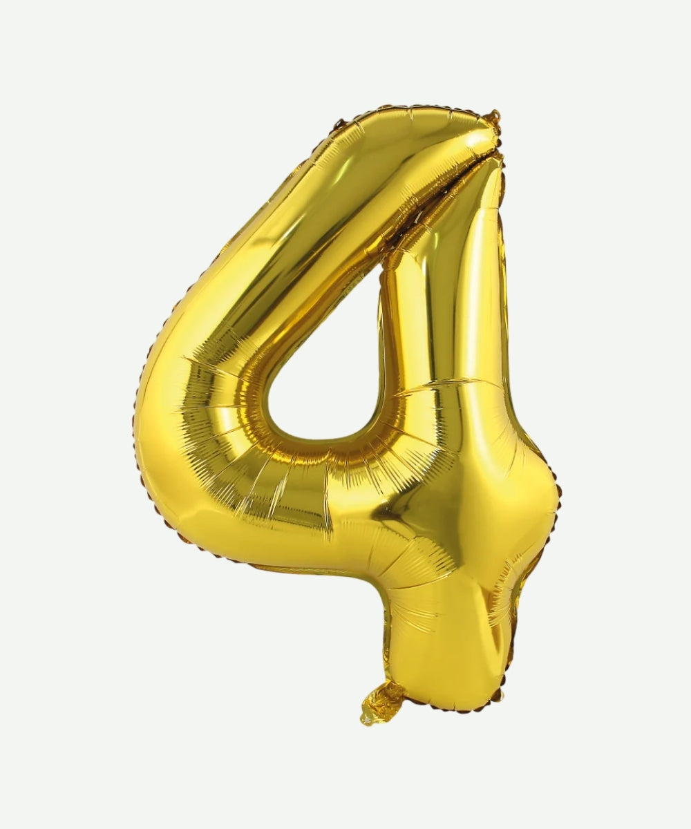 Globo Metalizado Numero Dorado