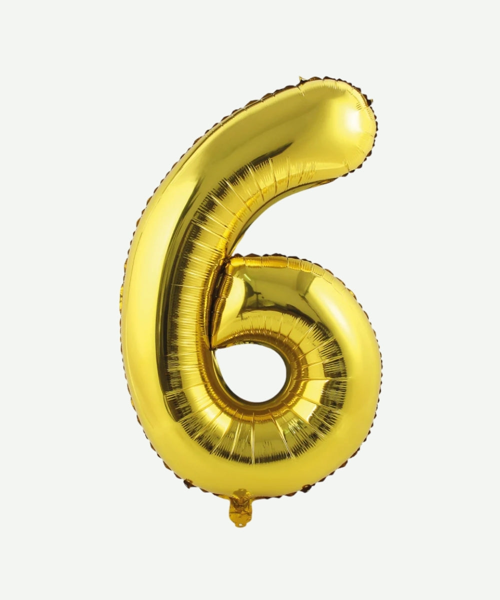 Globo Metalizado Numero Dorado