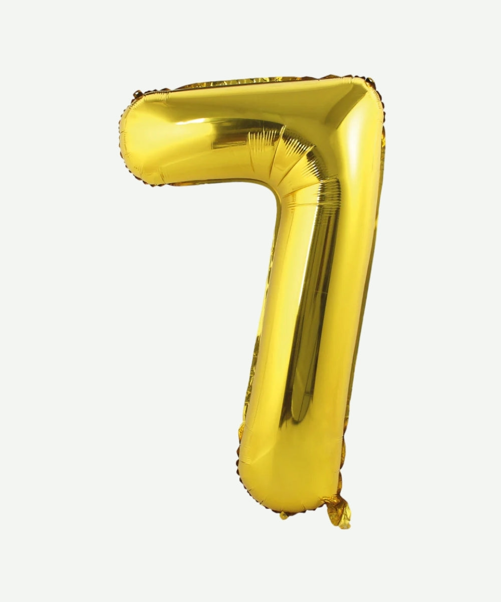 Globo Metalizado Numero Dorado
