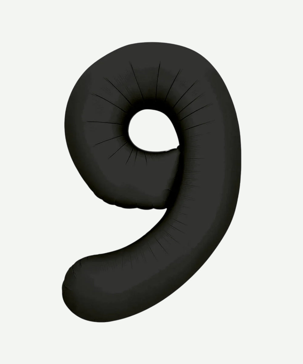 Globo Metalizado Numero Negro Mate