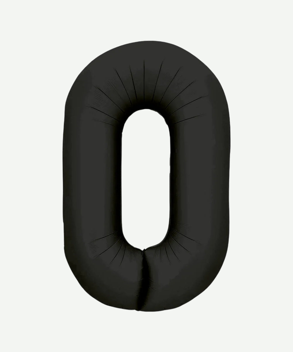 Globo Metalizado Numero Negro Mate