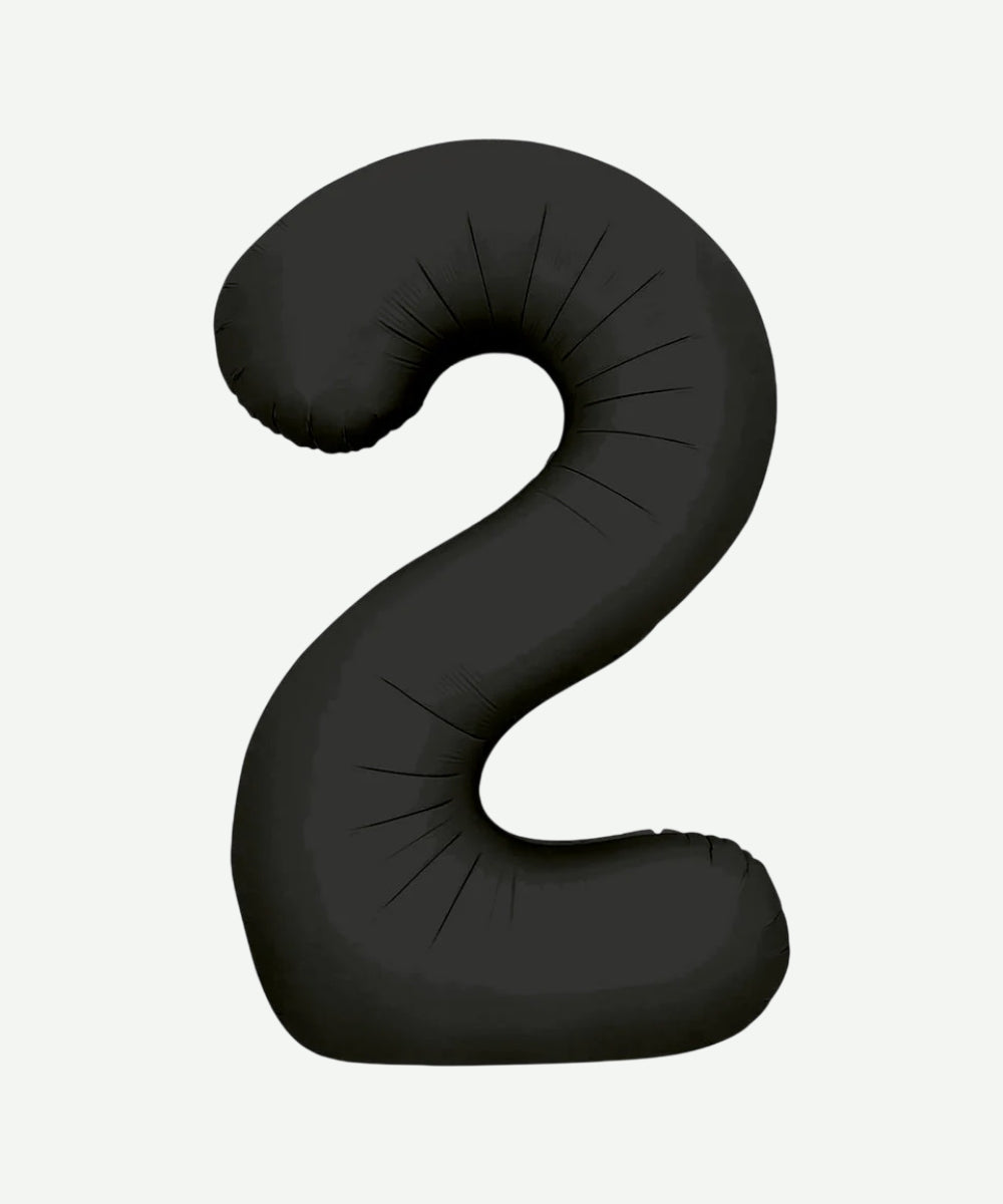 Globo Metalizado Numero Negro Mate
