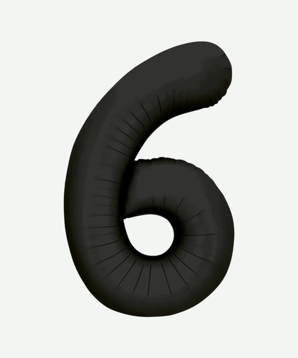 Globo Metalizado Numero Negro Mate